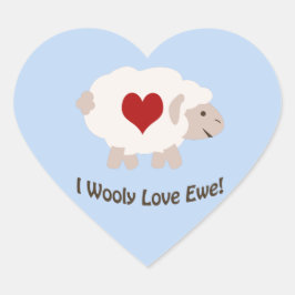 Ik hou van Ewe Hart Sticker