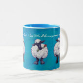 Ik hou van Ewe Head en Tails Sheep Tweekleurige Koffiemok (Voorkant rechts)