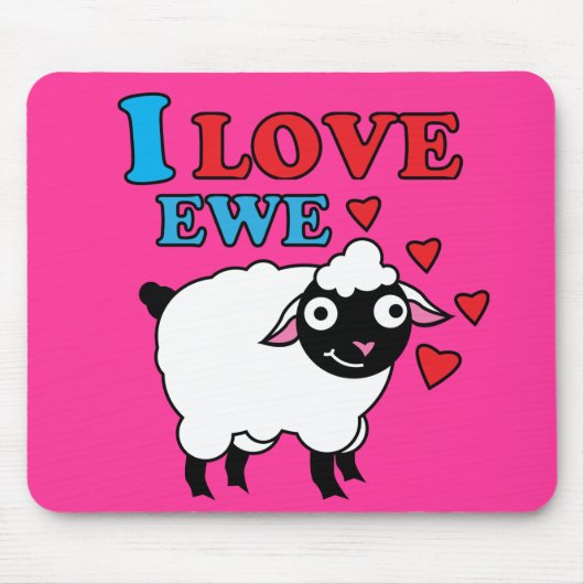 Ik hou van Ewe Mousepad Muismat (Voorkant)