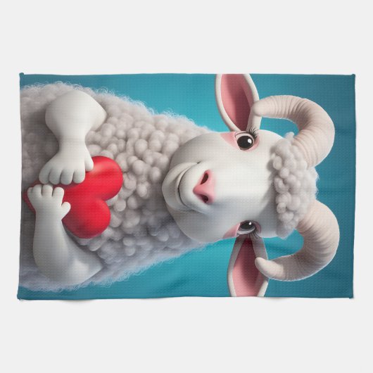 Ik hou van Ewe Theedoek (Horizontaal)