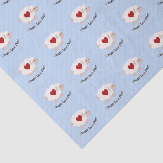 Ik hou van Ewe Tissuepapier (Detail)