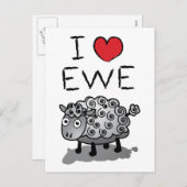 Ik hou van Ewe! Valentijnsdag Feestdagenkaart (Voorkant / Achterkant)