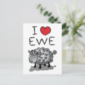 Ik hou van Ewe! Valentijnsdag Feestdagenkaart (Staand voorkant)