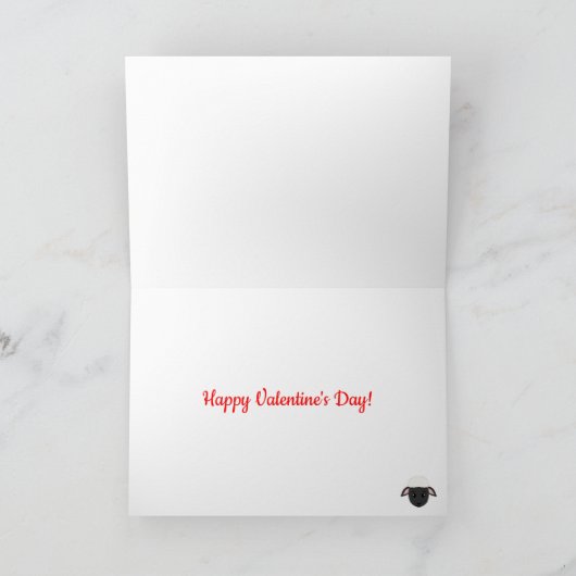 Ik hou van Ewe Valentijnsdag Kaart (Binnen)