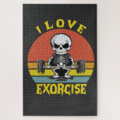 Ik hou van Exorcize Grappig Spooky Halloween Skele Legpuzzel (Verticaal)