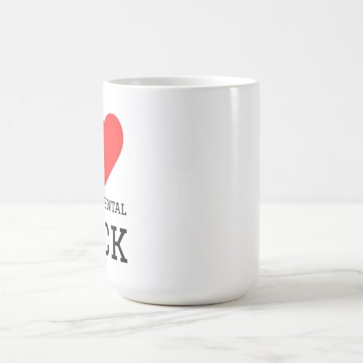 Ik hou van experimentele rots koffiemok (Center)