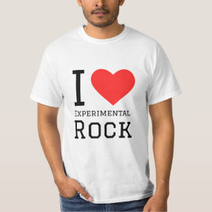 Ik hou van experimentele rots t-shirt