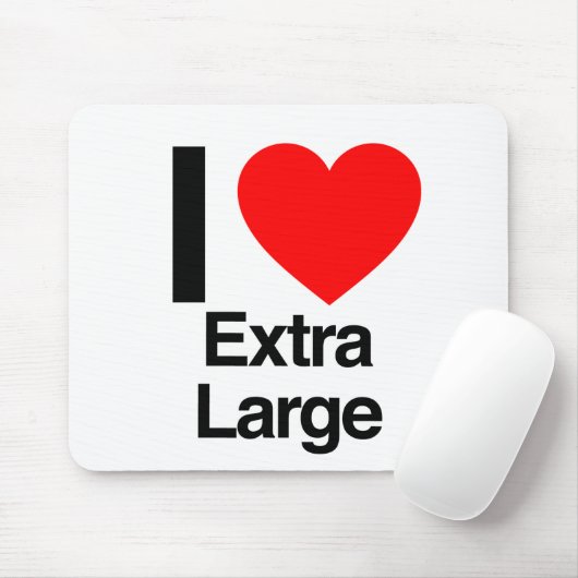 ik hou van extra groot muismat (Met muis)