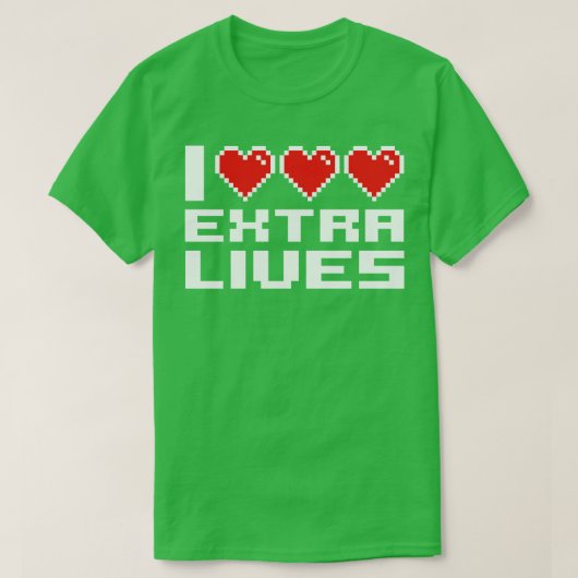Ik hou van extra levens t-shirt (Design voorkant)