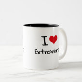 Ik hou van Extroverts Tweekleurige Koffiemok (Voorkant rechts)