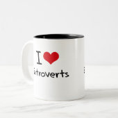 Ik hou van Extroverts Tweekleurige Koffiemok (Voorkant links)
