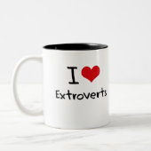 Ik hou van Extroverts Tweekleurige Koffiemok (Links)