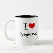 Ik hou van Eyeglassen Tweekleurige Koffiemok (Links)