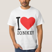 Ik hou van ezel t-shirt (Voorkant)