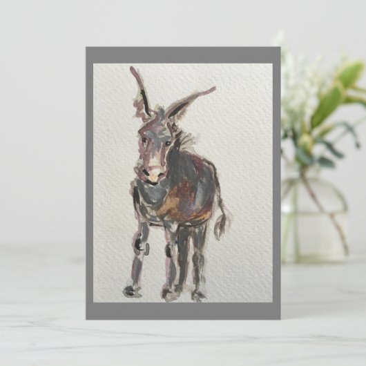 Ik hou van ezels bedankkaart (Staand voorkant)