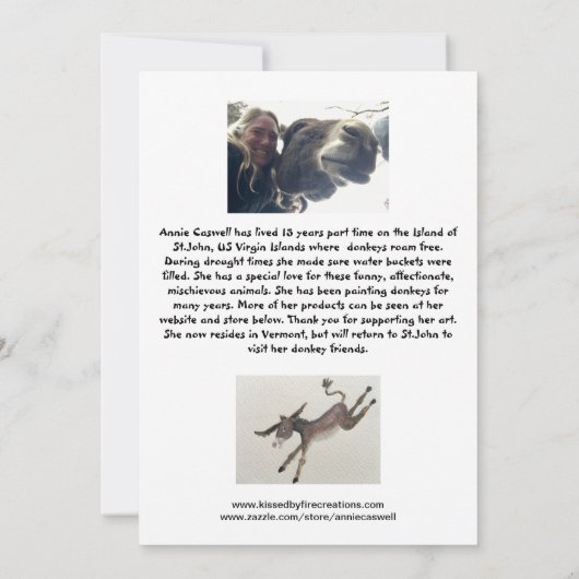 Ik hou van ezels bedankkaart (Achterkant)