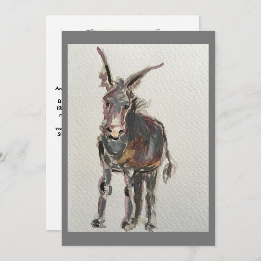 Ik hou van ezels bedankkaart (Voorkant / Achterkant)