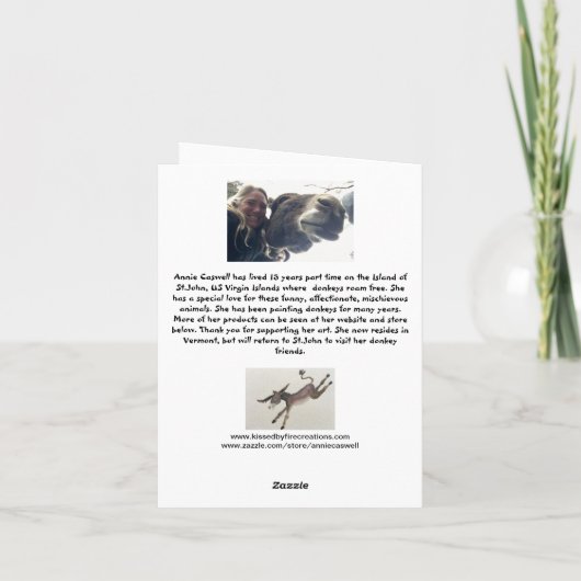 Ik hou van ezels dank je kaart (Achterkant)