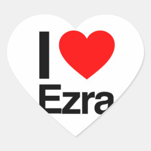 ik hou van ezra hart sticker