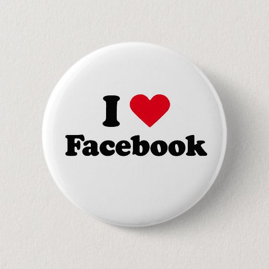 Ik hou van facebook ronde button 5,7 cm (Voorkant)