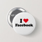 Ik hou van facebook ronde button 5,7 cm (Voorkant /achterkant)