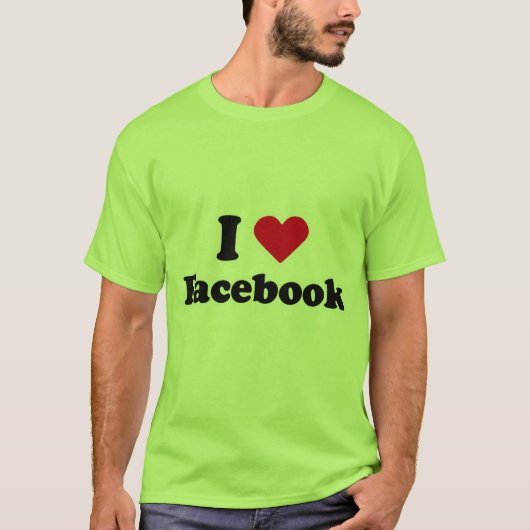 Ik hou van Facebook T-shirt (Voorkant)