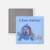 Ik hou van Fairies! Bubble Carriage, Fairy, Polar  Magneet (Voorkant / Achterkant)