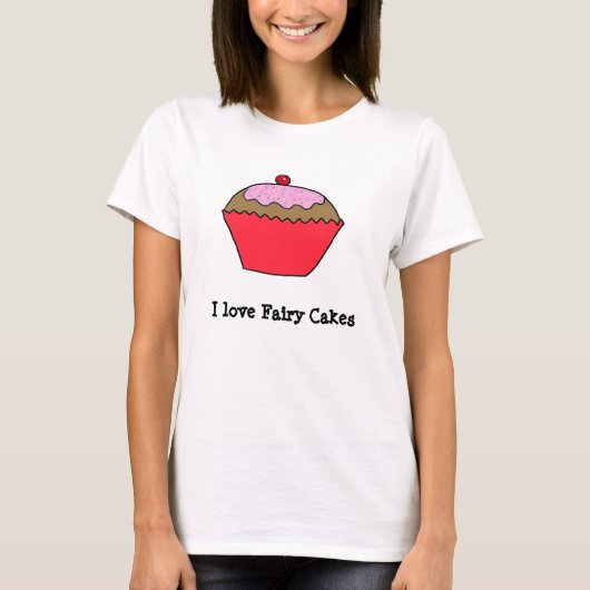 Ik hou van Fairy Cakes T-shirt (Voorkant)