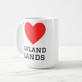 Ik hou van Falklandeilanden Koffiemok (Voorkant links)