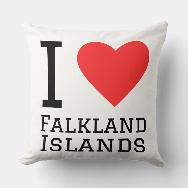 Ik hou van Falklandeilanden  Kussen (Voorkant)