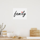 Ik hou van familie poster (Keuken)