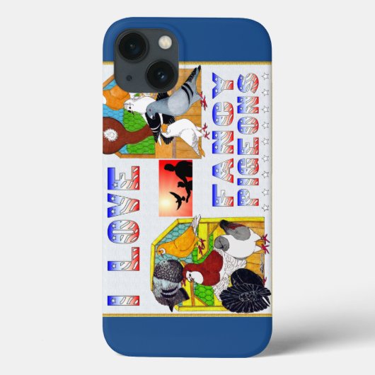Ik hou van Fancy duiven! Case-Mate iPhone Case (Achterkant)