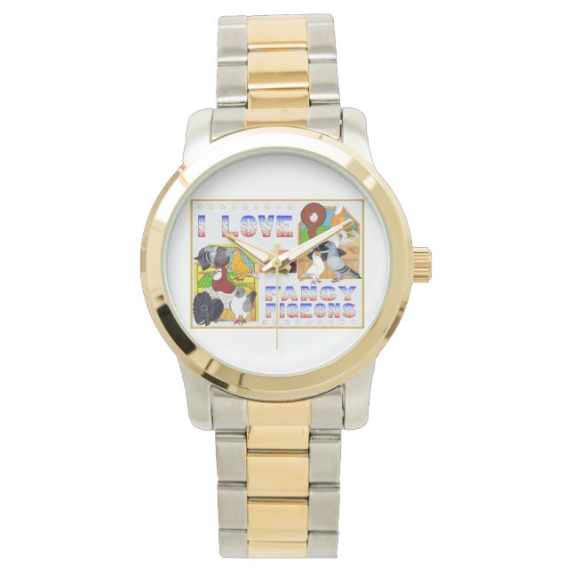 Ik hou van Fancy duiven! Horloge (Voorkant)