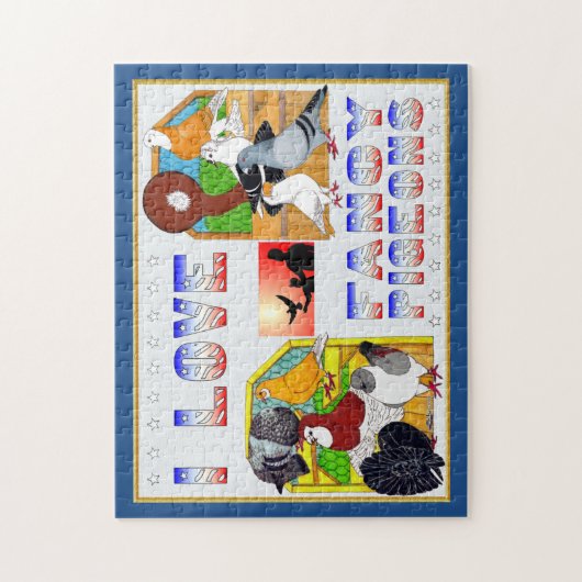 Ik hou van Fancy duiven! Legpuzzel (Verticaal)