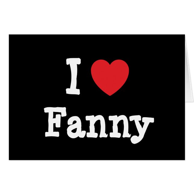 Ik hou van Fanny hart T-Shirt (Voorkant Horizontaal)