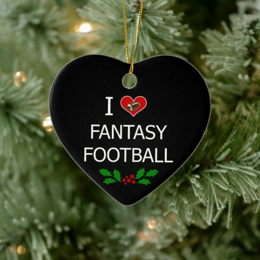 Ik hou van Fantasy Football Keramisch Ornament (Boom)