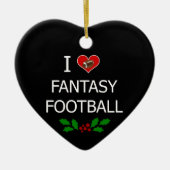 Ik hou van Fantasy Football Keramisch Ornament (Voorkant)