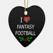 Ik hou van Fantasy Football Keramisch Ornament (Links)