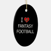 Ik hou van Fantasy Football Keramisch Ornament (Rechts)