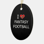 Ik hou van Fantasy Football Keramisch Ornament (Links)