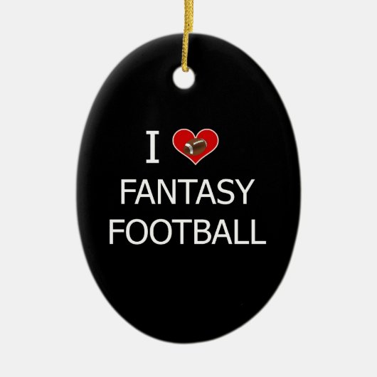 Ik hou van Fantasy Football Keramisch Ornament (Voorkant)
