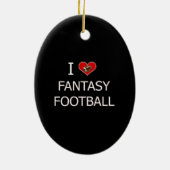 Ik hou van Fantasy Football Keramisch Ornament (Achterkant)