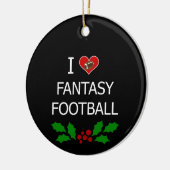 Ik hou van Fantasy Football Keramisch Ornament (Links)