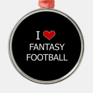 Ik hou van Fantasy Football Metalen Ornament