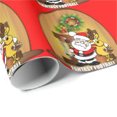 Ik hou van Fantasy Football, Santa en Reindester Cadeaupapier (Rol Hoek)