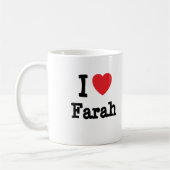 Ik hou van Farah hart T-Shirt Koffiemok (Links)