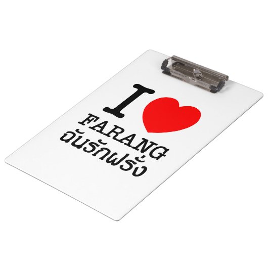 Ik hou van Farang Klembord (Gekanteld)