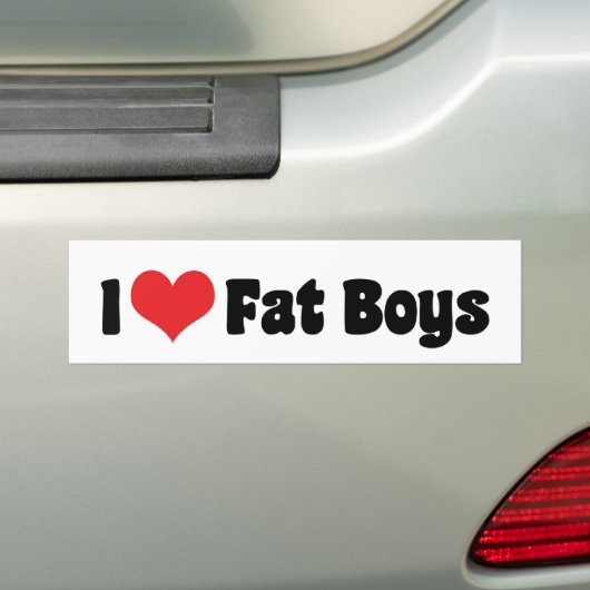 Ik hou van Fat Boys Bumpersticker (Op auto)