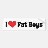Ik hou van Fat Boys Bumpersticker (Voorkant)