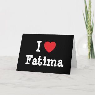 Ik hou van Fatima hart T-Shirt Kaart